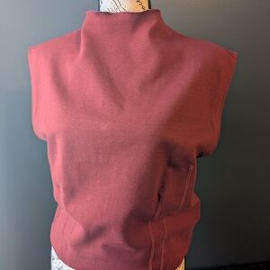 Anthropologie Muscle T Burgundy